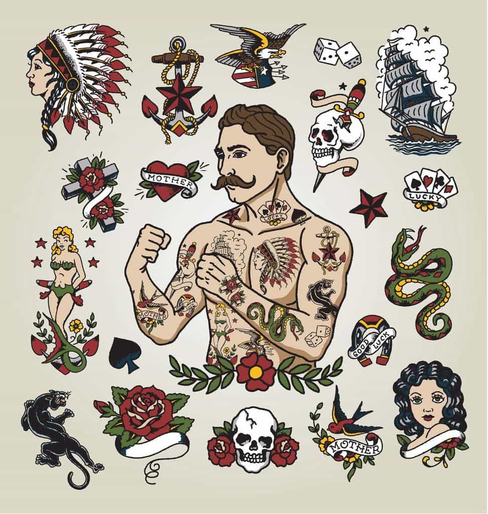  American Traditional Tattoo Guide  100 designs