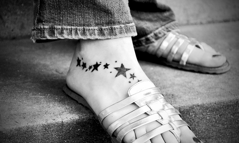 Foot Tattoo - Feather Ankle Bracelet Tattoo | Facebook